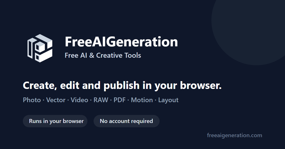 I built a browser-native alternative to the Adobe creative workflow — no installs, no account