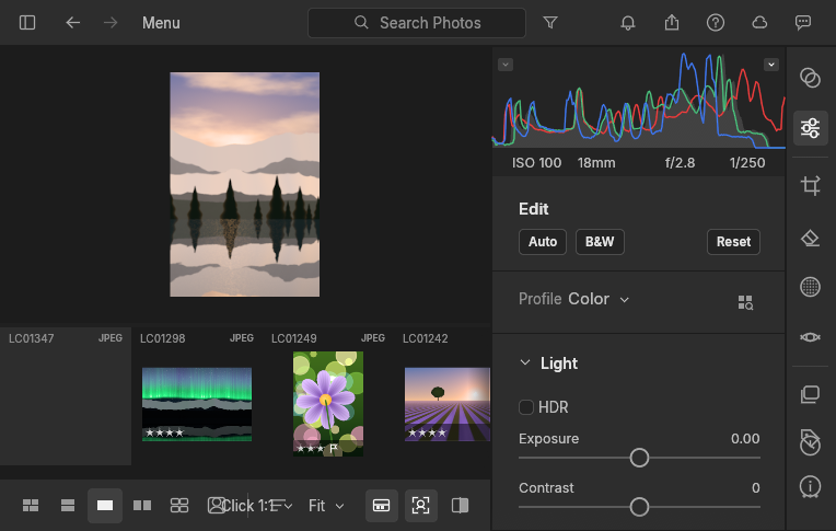 Éditeur photo RAW en ligne : révélez vos fichiers