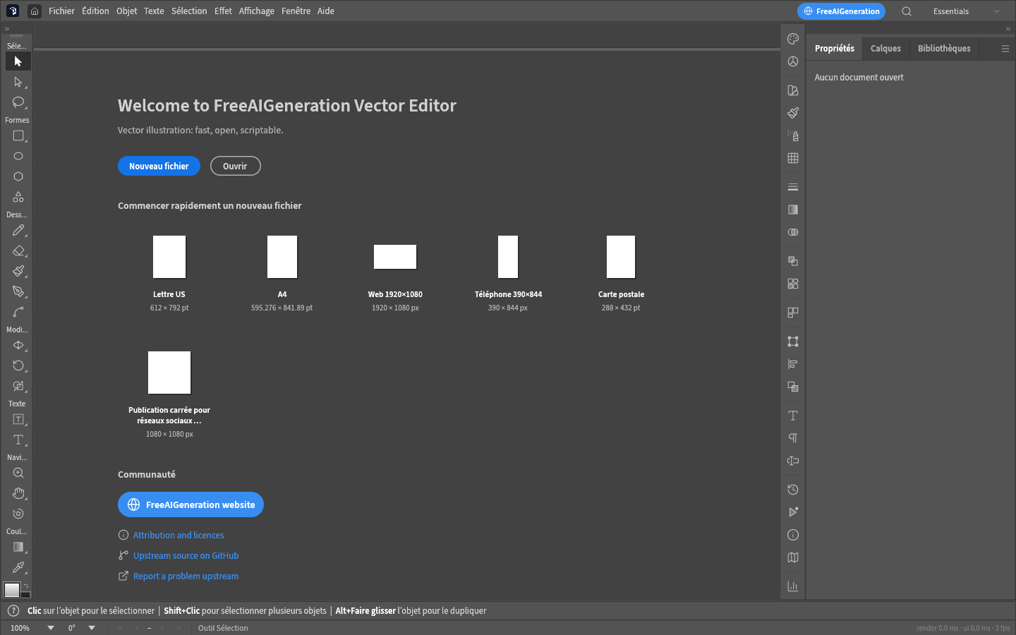 Éditeur vectoriel en ligne gratuit : fichiers SVG